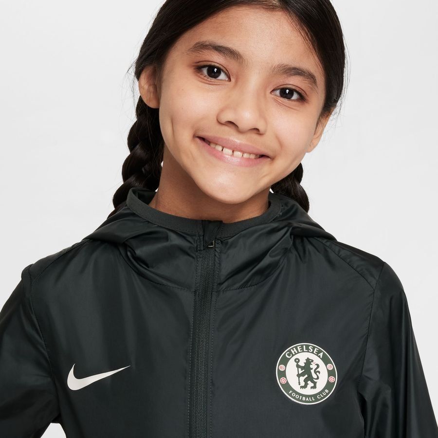 Chelsea Rain Jacket Academy Pro Storm-FIT - Outdoor Green/Phantom Kids-SoccerKits Hub | Buy Soccer Jerseys Online